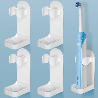 Дзеркальний тримач для електричних зубних щіток HOMMAND (2 шт.) - настінний, універсальний, білий