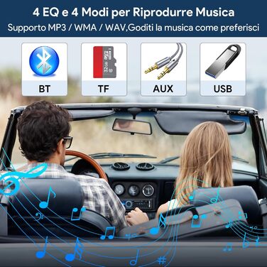 Автомагнітола Bluetooth 1 DIN MP3-плеєр для авто