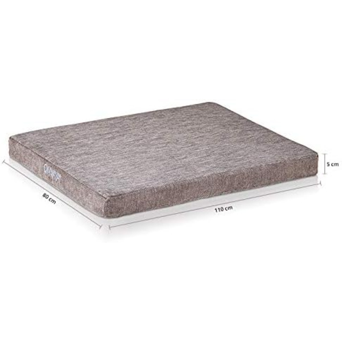Ортопедична подушка для собак ONVAYA® з Memory Foam | Сіра | Розмір S | 112 x 74 x 5 см | Матрац для собак, лежанка, подушка