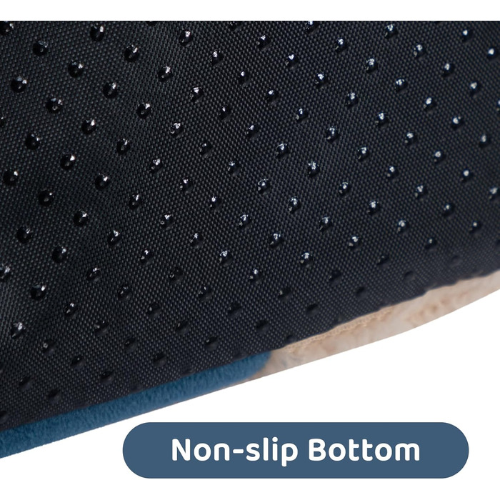 Hollypet Cat Bed, Small Dog Bed, 2-in-1 Foldable Plush Pet Bed for Cats & Small Dogs, Cozy and Soft Pet Cave Bed for Indoor Outdoor, (Dark Blue)