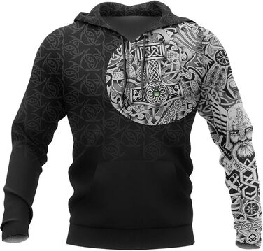 Світшот з принтом молота Тора, скандинавська міфологія, стильний одяг, унісекс, 3D друк