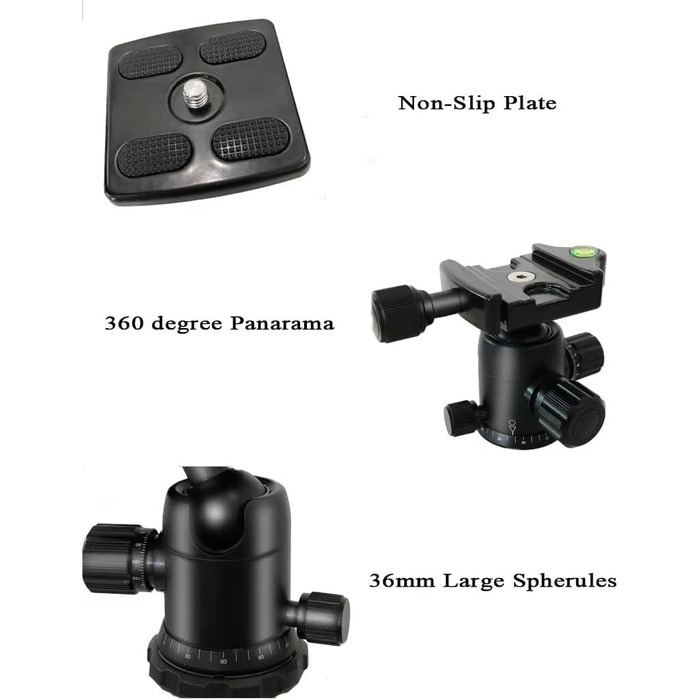 Штатив для камери NEWFUN: гнучкий, 160 см, 360° кулькова головка, для DSLR/беззеркальних камер/телефонів/відеокамер