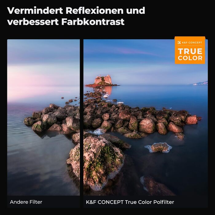 Фільтр K&F Concept Nano-X True Color 58mm 2-в-1 (Поляризаційний & ND2-ND32)