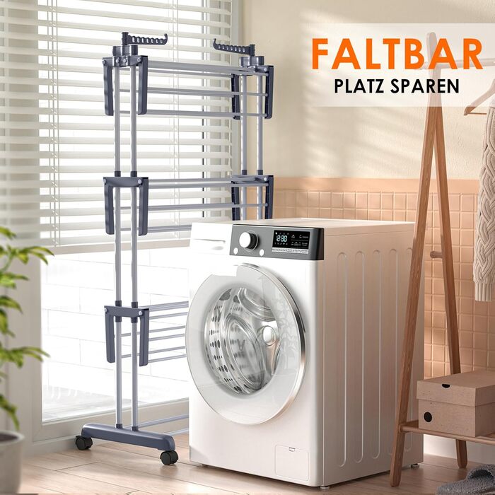 Кімнатна сушарка для білизни Turm 6 крил, сіра, стандарт