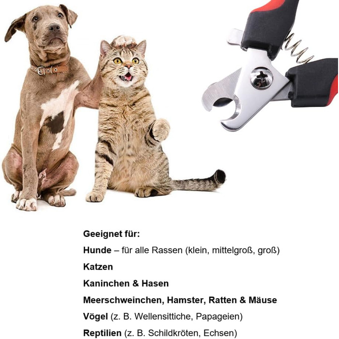 Ножиці для обрізання кігтів собак та котів, нержавіюча сталь, з захистом, червоно-чорні, з пилочкою для кігтів, інструмент для догляду за кігтями