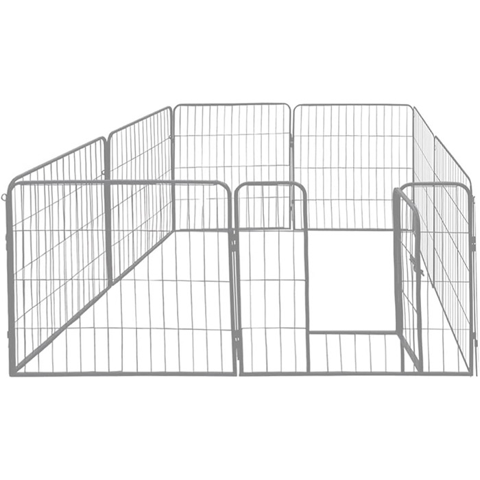 Вольєр для цуценят Petigi, розкладний, сталь з порошковим покриттям, розмір 80x60 см, сітка 47 мм, для саду