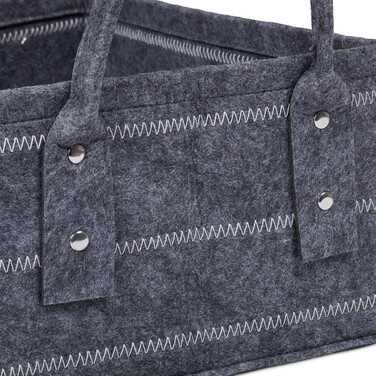 Relaxdays 3-Piece Felt Storage Basket Set
