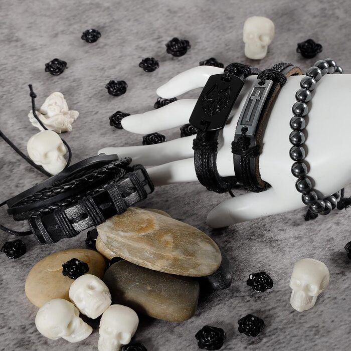 Чоловічий та жіночий браслет з дерева Manfn, 6 шт. в наборі, регульований, стильний браслет-обертання