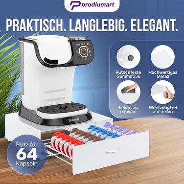 Тримач для капсул Tassimo Prodiumart: елегантний диспенсер на 64 капсули, для кавової станції