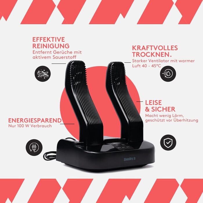 Сушар для взуття Ozone SHOEDRY з озоновою технологією: знищує бактерії та грибок, видаляє неприємні запахи, забезпечує свіжість та чистоту, енергоефективний