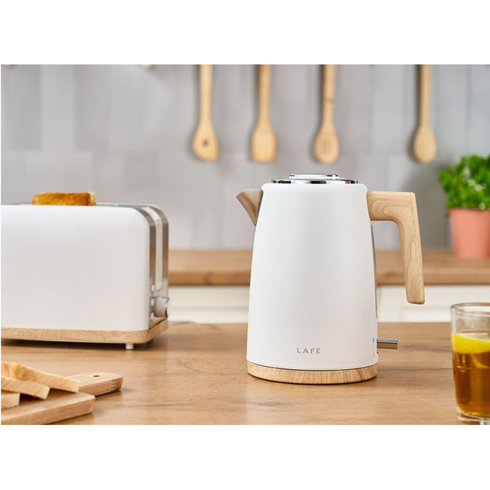 Електричний чайник Lafe Scandi PRO, 2200 Вт, 1,7 л, білий