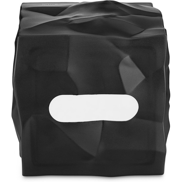 Essey Cosmetic Tissue Box Wipy Cube I, square tissue box dispenser, design tissue box, black, 13x13x13 cm