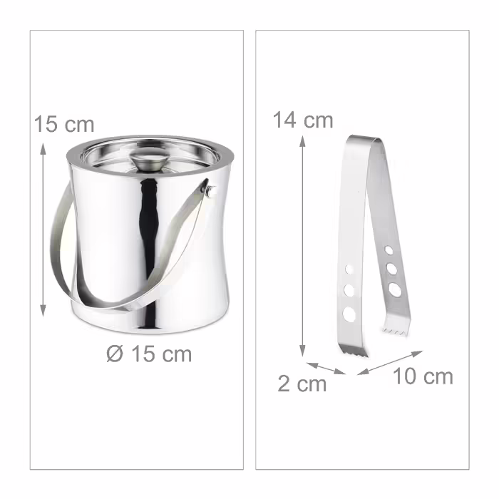 Relaxdays Ice Cube Container with Lid and Tongs
