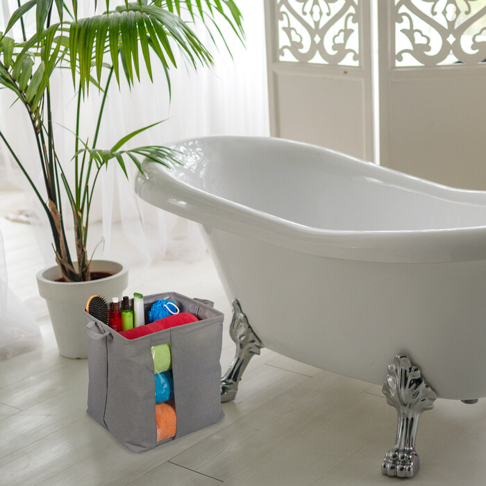 Relaxdays Storage Basket with Clear Window
