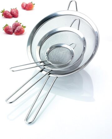 Набір сит KitchenCraft з нержавіючої сталі, 8/14/20 см, 3 шт.