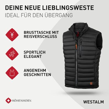 Чоловіча жилетка-куртка Höhenhorn Westalm Steppjacke чорна для спорту