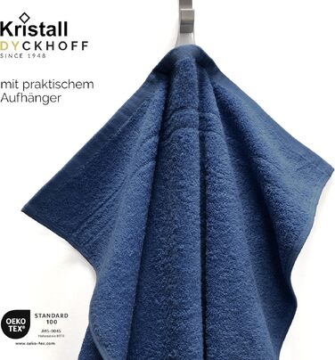 Набір махрових рушників Dyckhoff Kristall, 10 предметів, 100% бавовна, сертифікація Oeko-TEX, темно-синій (Marine)