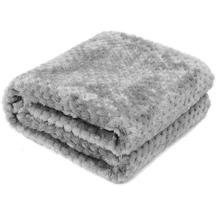 М'яка ковдра для собак 100x120 см, тепла та м'яка ковдра для домашніх тварин, котів та собак (сіра)