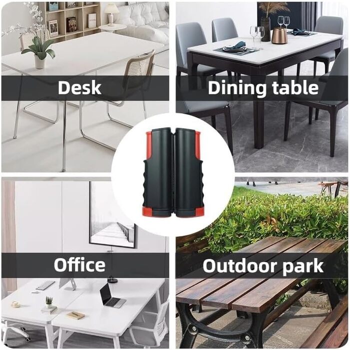 Набір для настільного тенісу з регульованою ручкою та сіткою, ідеальний для гри в приміщенні та на вулиці, тренувань (пакет 2)