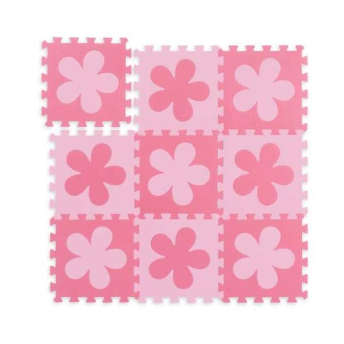 Relaxdays Puzzle Mat Flower Pattern
