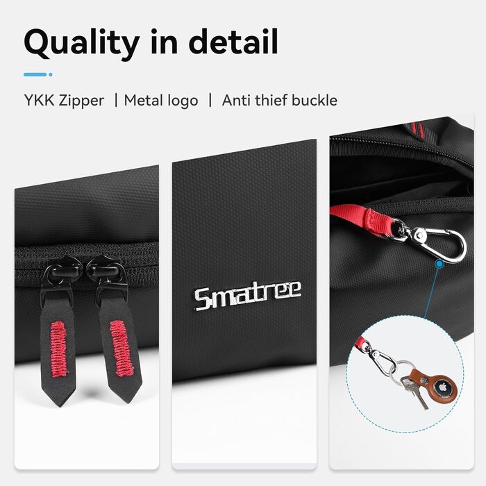 Сумка для аксесуарів Smatree: Magic Mouse, MagSafe, Pencil, Lightning, USB-адаптер (чорний) SR120B