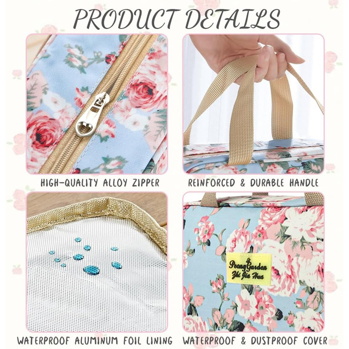 Чоловіча/Жіноча велика косметичка для подорожей, органайзер для косметики та аксесуарів, велика валізка з ручкою #9