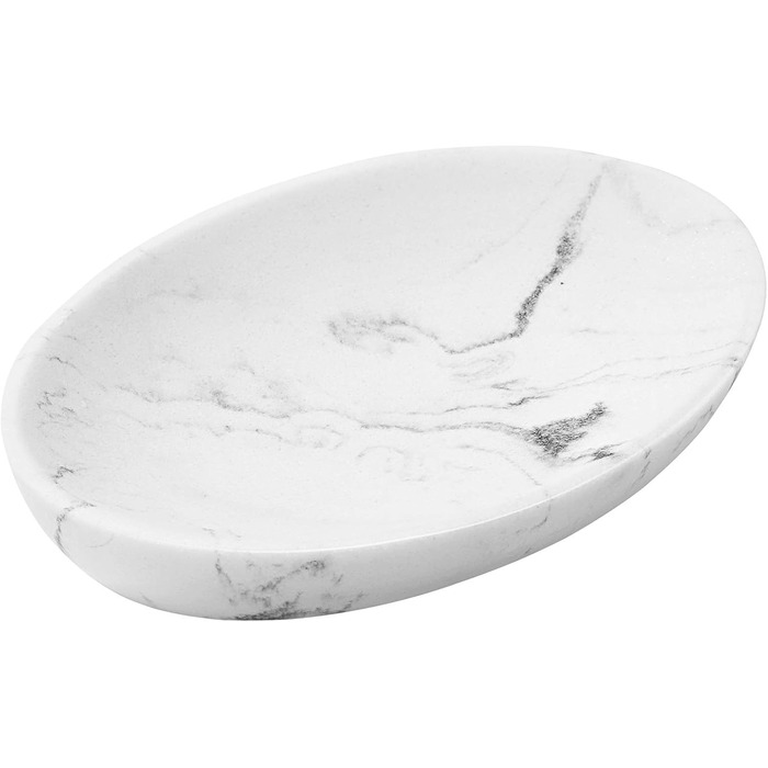 Підставка для мила Shinowa: неслизька коробочка для мила з харчового гіпсу, білий камінь. Організатор для ванної кімнати, туалету, кухні.