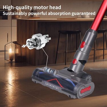 Насадка для пилососа Dyson V7 V8 V10 V11 V15 Kenvor: щітка з LED-підсвічуванням для твердих підлог та паркету