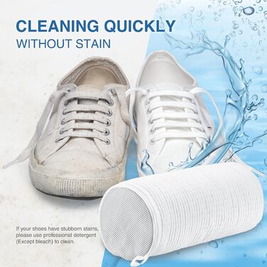 Teletrogy 2Pcs Shoe Laundry Bags, Shoe Washing Bag for Washing Machine with Adjustable Shoe Holder, Laundry Bag Shoes with Hidden Zipper, Reusable Laundry Net for Sneakers, White