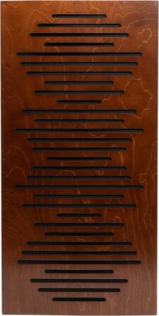 Акустичні панелі Bluetone WaveFuser PRO для звукоізоляції та шумопоглинання, декоративний диффузор для стін у студію, офіс та дім (100x50x7 см, горіх)