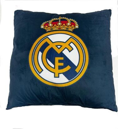 Декоративна подушка ASDITEX Real Madrid, оксамит, 45x45 см, з наповнювачем