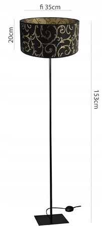 Підлогова лампа Adex E27 60 Вт, чорний та жовтий колір