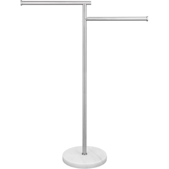 Підставка для рушників KES Gold, підлого типу, з нержавіючої сталі 18/8, з мамарморовою основою, BTH219-BZ, щітка, золота (2-х ярусна)