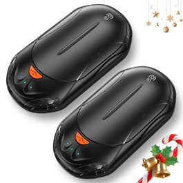 Електричний грілка для рук 2-в-1 OUTJUT 6000mAh, USB, акумулятор, 20 годин роботи, 3 режими нагріву, швидкий нагрів, для спорту на відкритому повітрі взимку, подарунок на Різдво, чорний