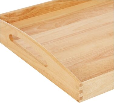 Zassenhaus Serving Tray Wood | rectangular | with carrying handles | 53×41×7cm | Tea Tray | made of sustainably grown rubberwood