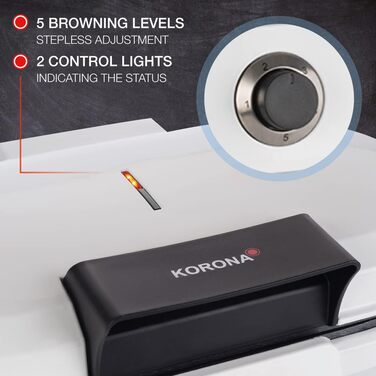 Вафельниця Korona Party 41020: автоматична, 1000 Вт, діаметр 18 см, червона