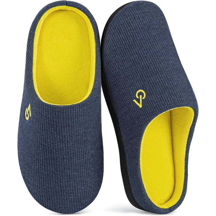 Чоловічі халапи VeraCosy з пам'ятю піни, двоколірні, 44/45 EU, блакитний/жовтий