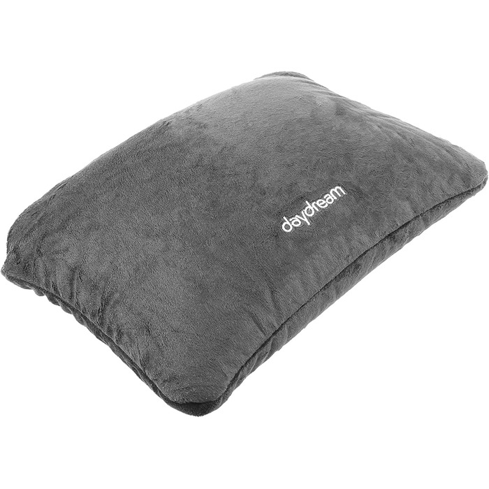 Daydream 3-in-1 Neck Pillow with Microbeads - Neck Support, Travel Pillow, and Neck Roll all in one - also for camping, Grey