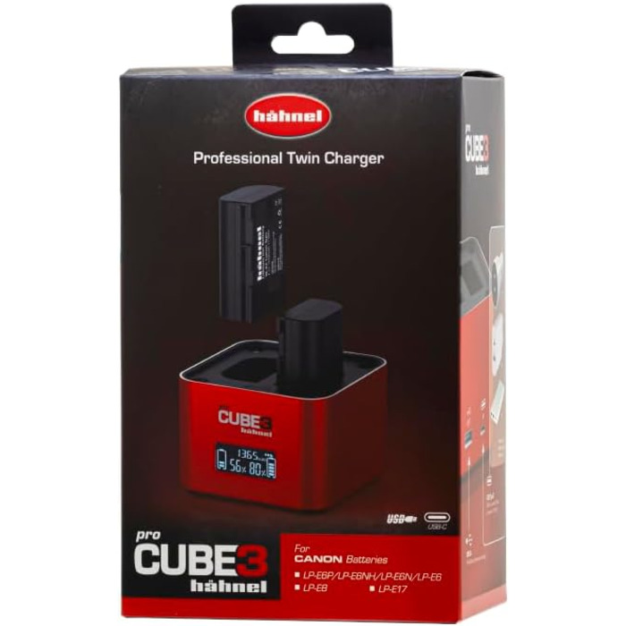 Зарядний пристрій Hähnel ProCube3 для Canon DSLR - Подвійне заряджання, USB-C