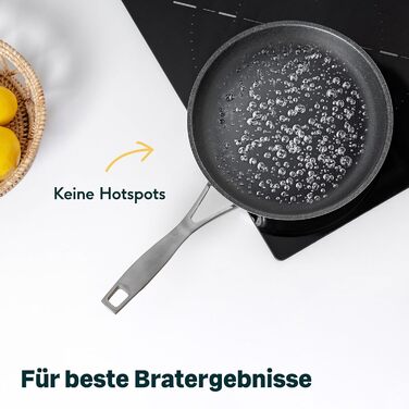 SILBERTHAL 3-Piece Stainless Steel Non-Stick Fry Pan Set - 20, 24, 28cm - Induction Compatible, Oven Safe