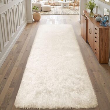 Килим Treeboy Hochflor сірий для вітальні, спальні, дитячої кімнати, 80x160 см, миючий, антиковзаючий, пухнастий, сучасний