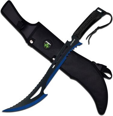 Мачете Z-Hunter Black/Blue — сталевий туристичний ніж