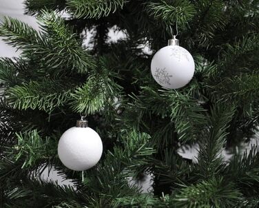 Набір прикрас на ялинку 64 шт. 6 см, пластикові, ударостійкі, для декору ялинки