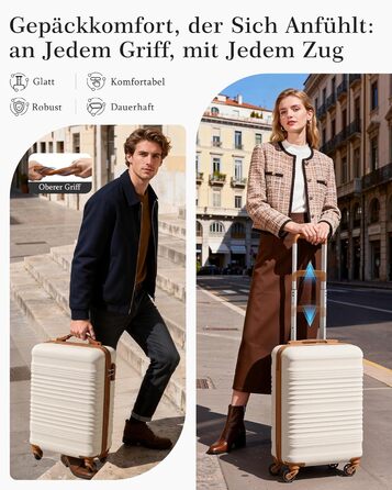 Набір валіз COOLIFE для ручної поклажі (55x35x20cm + 40x25x20cm) з TSA замком та ABS корпусом | 2 шт.