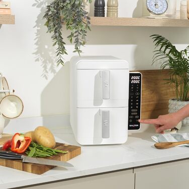 Фритюрниця Salter VertiCook Ultra з вертикальним подвійним ящиком, 9л, 12 функцій, без PFAS