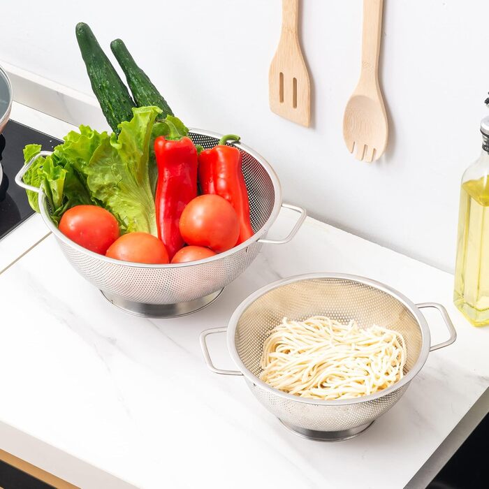 Ситечко Gulex з нержавіючої сталі, 5 кварт, для продуктів харчування, кухонне, безпечне для миття в посудомийній машині