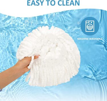 12 EasyWring rotating mop heads, microfiber pop replacement heads, 2 rotating mop covers. Microfiber mop heads can easily remove and absorb stubborn dirt.