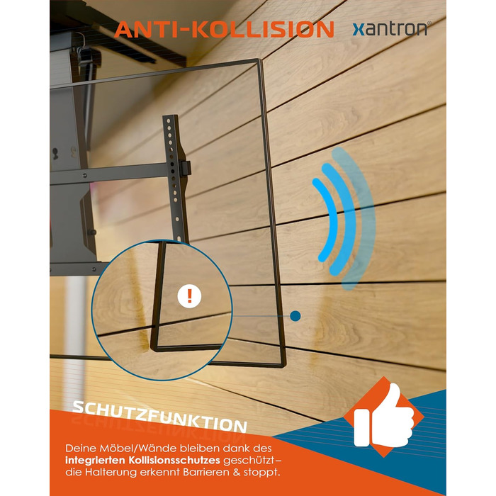 Xantron DEHA-600E Electric Tilt, Swivel & Fold-Down TV Ceiling Mount - 32-75 Inch - Voice Control Remote Included
