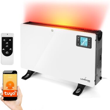 Електричний конвектор LEHMANN LHOHC-2013C: 2000 Вт, WiFi, LED, Таймер, Пульт керування