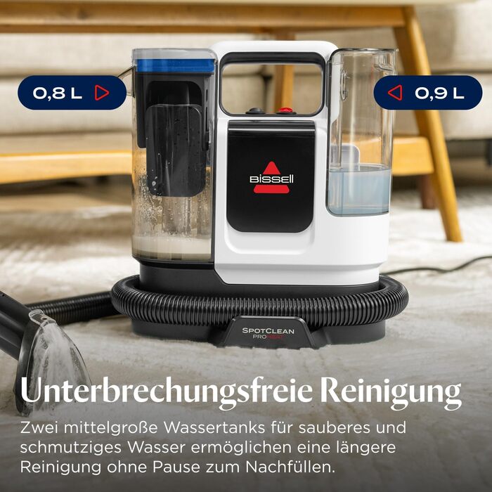 BISSELL SpotClean ProHeat Advanced: Професійний мийник килимів та м'яких меблів, 1125W, з кабелем, 3924N